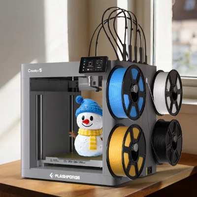 New Flashforge Creator 5 3D Printer High-Speed 256x256x256mm Build Volume Auto Leveling Heated Bed PLA Lab Use 1 Year Warranty