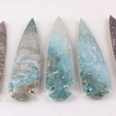 DIY Hot Sale Natural Stone Indian Agate Pendant Charm Chrysoprase Jewelry Pendant for Necklace Making