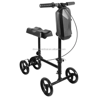 4 Wheels High Carbon Steel Frame Knee Walker and Mobility Scooter for Broken Leg
