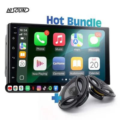 Hot Bundle 7inch Double Din Car Stereo Car Multimedia Player with Car Play Android Auto OEM Factory