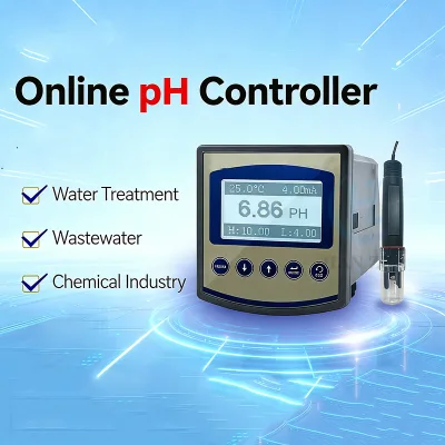 Online pH Instrument Water Online pH Controller with Digital pH Sensor for Water Quality Testing