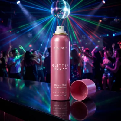 OEM ODM Custom Glitter Spray Hair Body Mist Non Sticky Formula Shiny Shimmering Festival Party Beauty High Pigment Cosmetics
