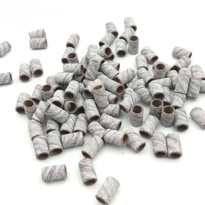 100Pcs/set White Zebra Nail Art Sanding Bands Manicure Pedicure Tool Nail Drill Accessories Gel Removal Tools