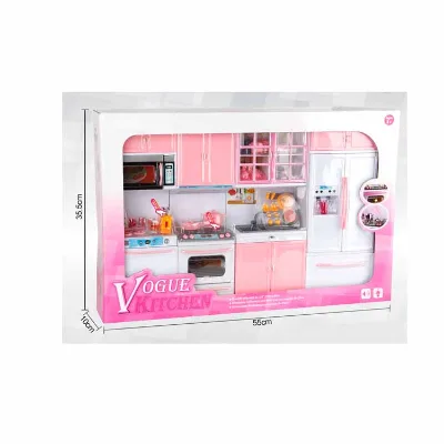 32 Piece Fashion Toy Kitchen Set in Pink Rongqiang 18 Plastic Indian Cowboy & 36 Window Box for Girl's Playtime