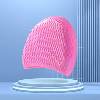 High Elasticity Rainbow Bubble Silicone Swimming Cap Custom Comfortable for Men's Water Sports with Custom Logo