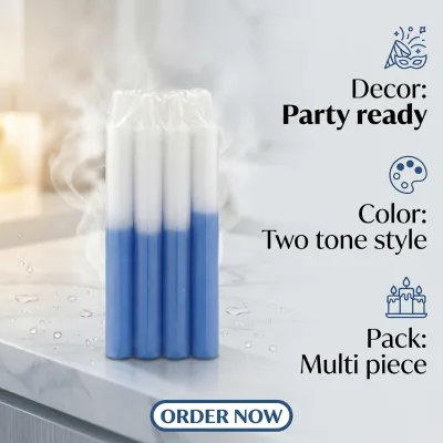 Wholesale Two Color Taper Candle Church Stick Candle Long Burning Dinner Candle for Hypermarket Supplies