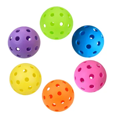 Factory Wholesale 72mm 26 or 40-hole PU Yellow Soft and Highly Elastic Unisex Youth & Adult Pickleballs