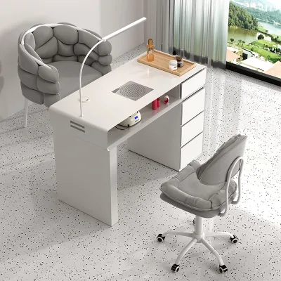 Modern Stainless Steel Commercial Manicure Table Chair Set Special Price Economical Single/Double Luxury Multifunctional Salon