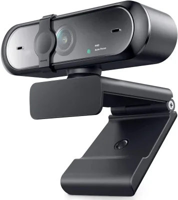 Auto Tracking 1080p Streaming Webcam with Microphone & Privacy Cover