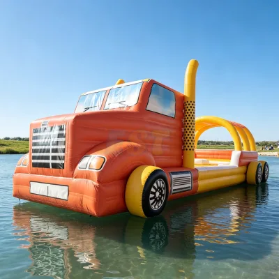 Inflatable Water Boat Heavy Duty PVC Float Truck Boat for Adults Lake Beach Car Commercial Water Floating Platform Dock