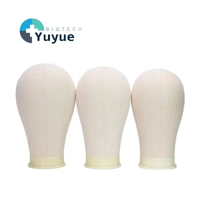 Canvas Wig Mannequin Head Canvas Block Head for Wig Making Styling Display With 40 Pieces Fixing Pins