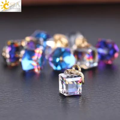 CSJA New Sweater Chain Natural Stone Hexagon Column Pendant Crystal Point Pendant Lava Bead Long Necklaces G311