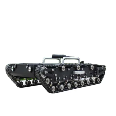 Mini Tracked Chassis Snow Vehicle tank Rc Rubber Track Undercarriage Remote Control Robot Platform