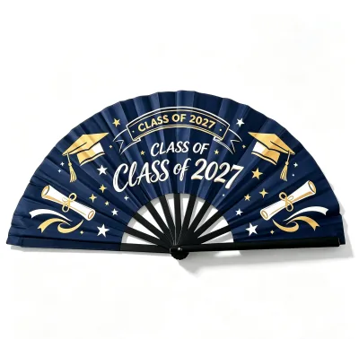 BSBH New Arrival 13inch Graduation Kung Fu Fan Ceremonial Martial Loud Clack Fan Custom for Commencement Party Favors