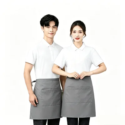 Half Apron Milk Tea Shop Workwear Waiter Restaurant Sleeveless Waterproof for Men and Women Painter Uniform Apron