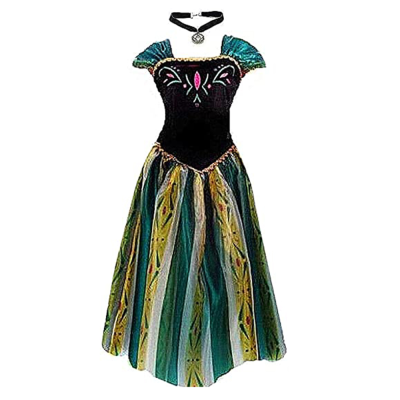 Beautiful Women's Princess Anna Dress Costume Halloween Christmas Anime Cosplay Fancy Dress Anna Costume