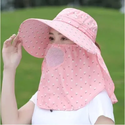 Face Mask Advanced Sunscreen Hat Summer Neck Mask Integrated Visor Outdoor Riding Sun Hat