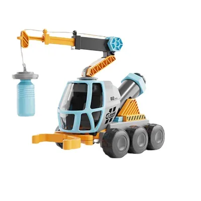 Wholesale Price Kids Adventure Set Toys Multi Functions DIY Engineering Vehicle Set Educational 4 in 1 Space Tool Crane Toys