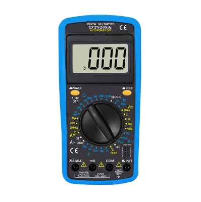 Multimeter DT9208A. 2 for Measuring Capacitor Temperature, Frequency, Logic Level, and Adjustable Viewing Angle