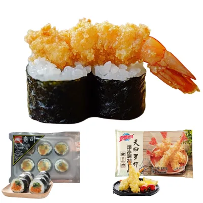 Wholesale Japanese Food Customized Frozen Sushi Already Prepared Shrimp Sushi Ready-to-eat Sushi Sullpier