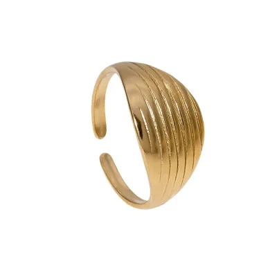 Europe and the United States Individual Thread Design Senior Sense Ring Fashion All Kinds of Metal Ins Stainless Steel Ring
