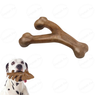 Hot Selling Durable Wishbone Dog Chew Toy Nylon Bone Dog Toy for Aggressive Chewers Medium Big Giant Dogs