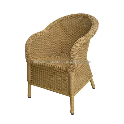 Round Garden Sofa Wicker Hotel Outdoor Cafe Coffee Bistro Rattan Restaurant Dining Chair