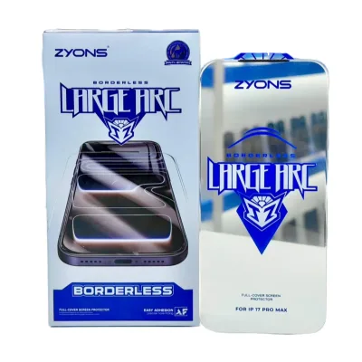 Borderless HD Large Curve Transparent Tempered Glass 9H Hardness Anti-Shock Waterproof Screen Protector for 17 Pro Max
