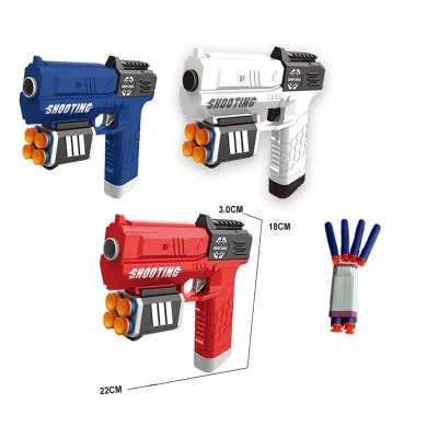 Factory Direct Sale Manual Air Blaster Soft EVA Bullet Gun,NEW Soft Bullet Toy Gun for Kids;Shooting Game Toy for Boys Kids