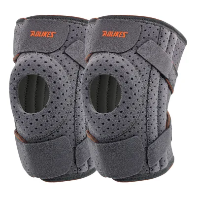 Aolikes #7611 Custom Knee Pads Sports Knee Pads Leg Protector Pressurized Silicone Anti slip Knee Pad 2024 New Products