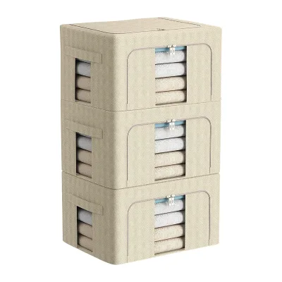 Modern Linen Closet Organizer Storage Bag with Transparent Window for Wardrobe Over 35L Capacity Eco-Friendly