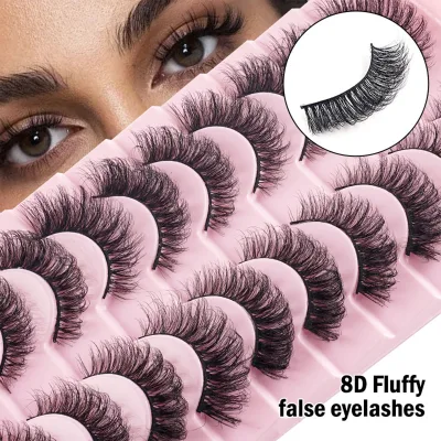 Vegan LN06 Full Strip Eyelashes Cruelty-Free Reusable Mix Length Achieve a Natural Look with Eco-Friendly Ingredients