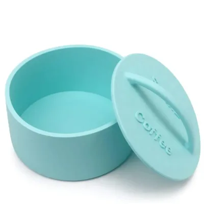 Silicone Coffee Filter Paper Holder Kitchen Storage Organizer With Lid-Green, Coffee Machine Filter Paper Accessories
