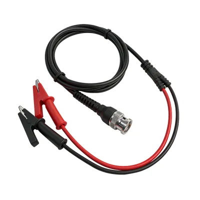 BNC Male to Dual Alligator Clip Test Lead Cable, BNC to Crocodile Clip Coaxial Cable for Oscilloscope Signal Testing