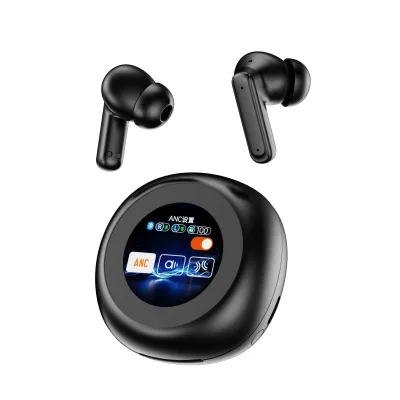 2026 New Style YW13 TWS HIFI 5.4 Wireless ANC Earbuds LED Touch Screen ENC Noise-Cancelling Smart Technology Waterproof In-Ear