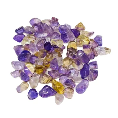 Bulk Wholesale High-quality Purple Yellow Crystal Healing Ametrine Gemstones Macadam Customized Sizes Carved Polished Figurines