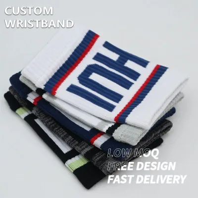 DESIGN YOUR OWN LOGO Sport Gym Wrist Brace Support Sweat Band Custom Design Wrist Sweatband Fitness Sweat Bands