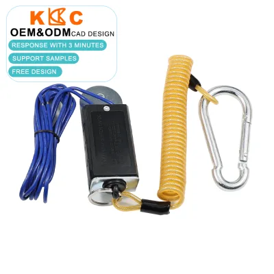 RV Trailer Breakaway Safety Cable Spring Coiled Brake Cable with Quick Clip Hook for Cargo Trailer