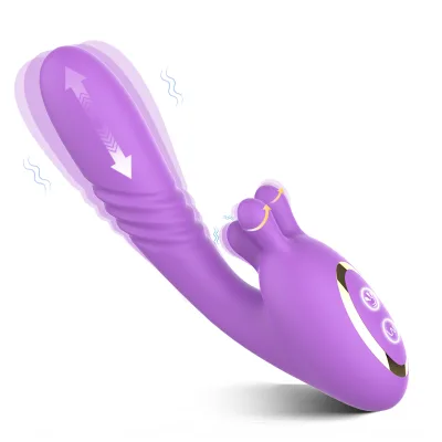 USB Charging 3-in-1 Rabbit Vibrator for Women Nipple Massage & Clitoral-Stimulating Kneading 9 Speed Frequency