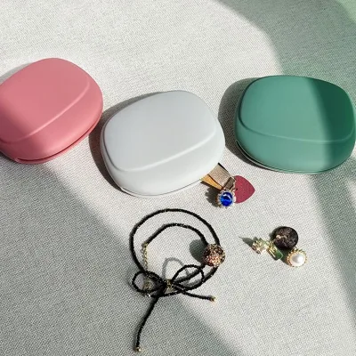 Silicone Earphone Data Cable Storage Box Mini Key Box Lipstick Mini Storage Bag Green Light Gray Red