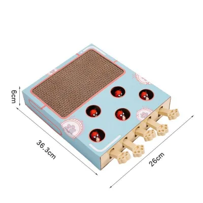 Five Hole Whack-a-mole Cat Scratcher Interactive Cat Scrtacher Board