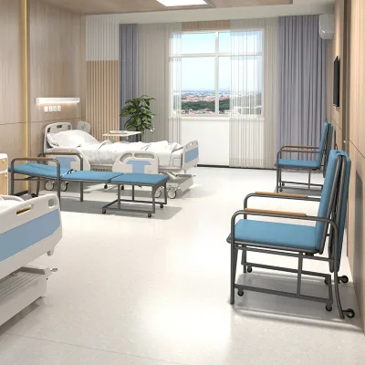 Hospital Foldable Patient Accompany Chair Reclining Chair for Medical Dialysis Care