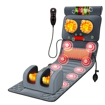 Factory Direct Sales Cheap Electric Home Car Shiatsu Massager Cushion Heat Vibration Relax Muscle Relief Pain Massage Mattress
