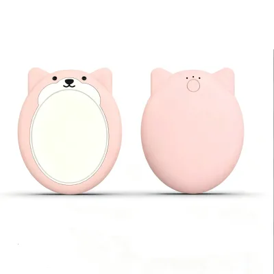 New Soft Touch Cute Animal Style Magnet Pair Portable Heater 4000mAh Battery Skin Friendly Fashion Girls Gift Hand Warmer
