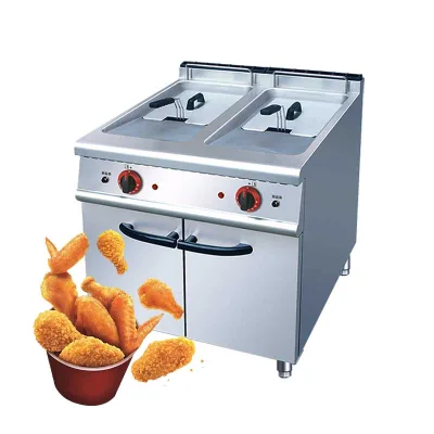 900 Series Commercial Electric Fryer with 2-Tank 2-Basket Stainless Steel 24kw High Efficiency Frying Machine Cabinet for Sale