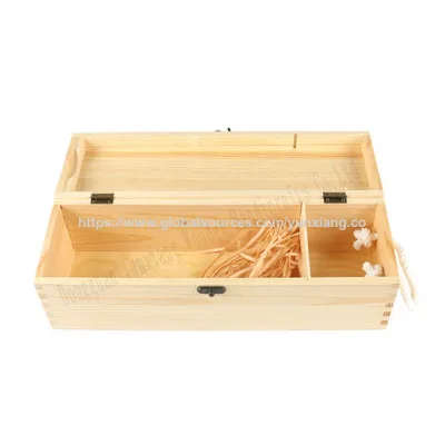 Wooden Wine Box for 1 Bottle Luxury Wine Gift Box for Wine Champagne Spirits with Secure Closure and Classic Design