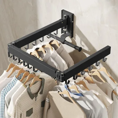 Drying Rack Clothing, Retractable Clothes Drying Rack,Wall Mounted Laundry Rack, Laundry Drying Rack Wall Mount
