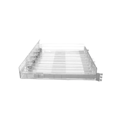 Spring Loaded Plastic PVC Gravity Roller Shelf Pusher with Customizable Color & Logo OEM/ODM Available