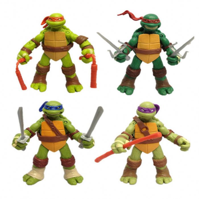 4pcs/set Custom Movie Game Turtles PVC Dolls Action Figure Anime Model Cartoon Toy,model Toy Turtles FC210402-3 12cm