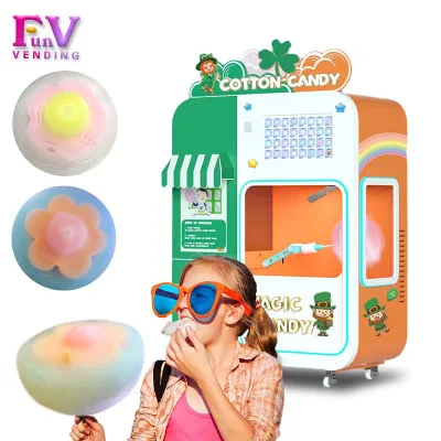 Customizable Candy Styles PLC Core Components Fully Intelligent Cotton Candy Vending Machine for Businesses